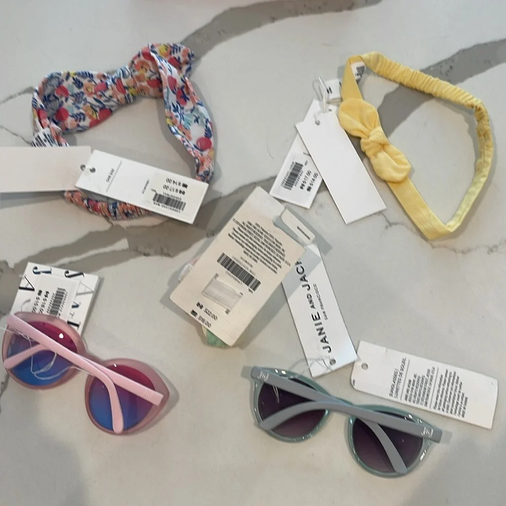 Janie and jack baby bundle sunglasses and headbands